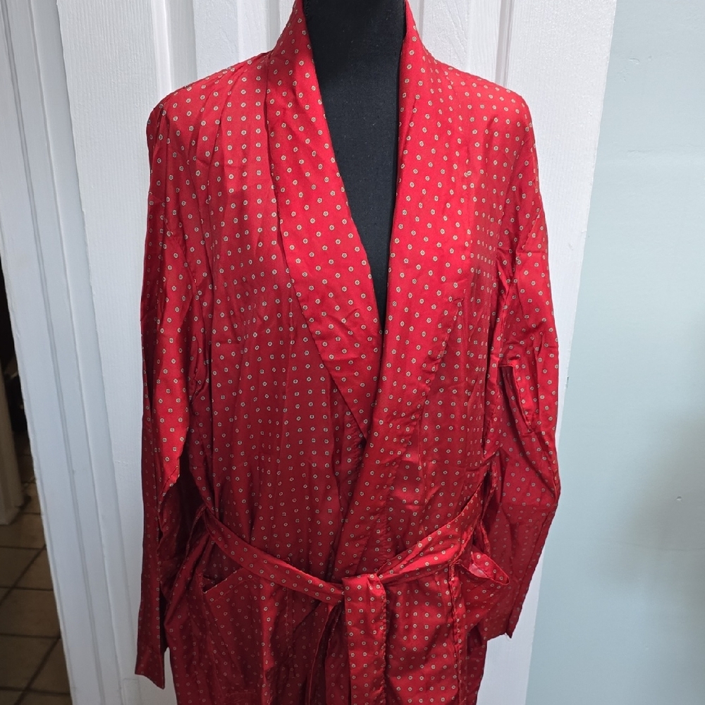 Oscar De La Renta Vintage Red Robe Men Size L/XL